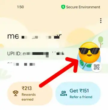 Profile picture per click karne ke bad fir agla option me QR dekhne ke liye profile par click karna hota hai