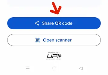 Share QR code button
