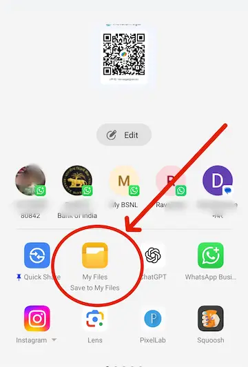save QR code in mobile