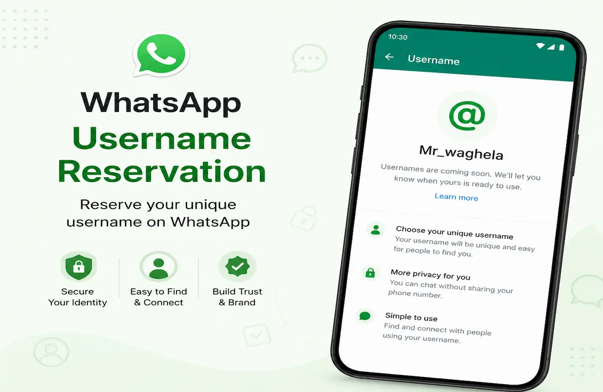 whatsapp Usernames Reserve kaise karen