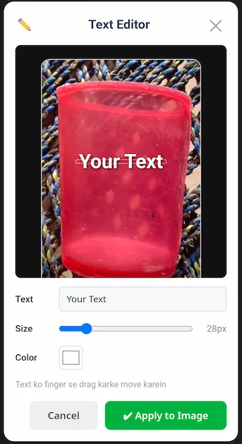 Photo Ko PDF Me Kaise Convert Kare? 6 Text editor for adding text to an image before creating a PDF