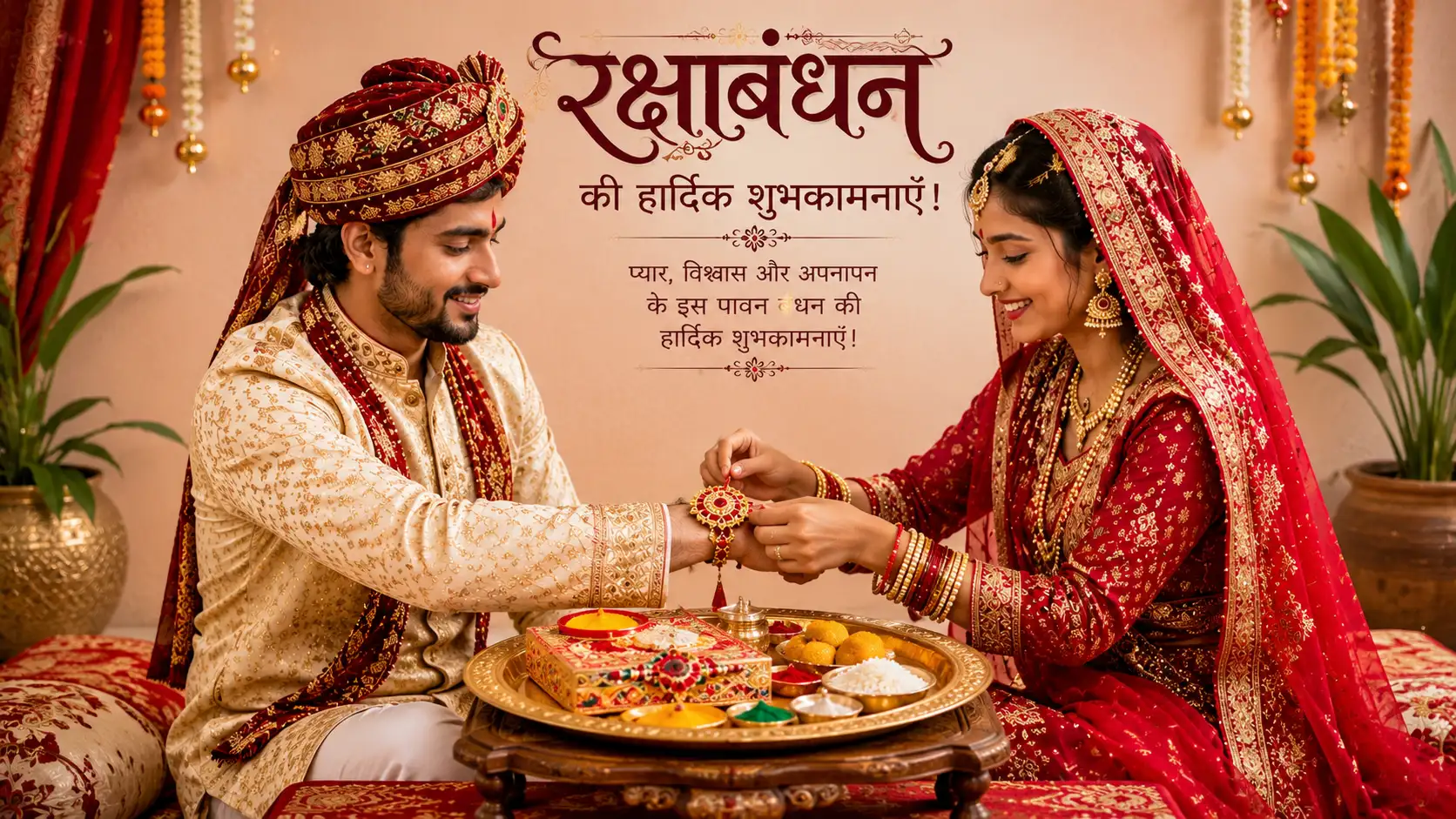 Rajasthani पोशाक के साथ रक्षाबंधन की Status Photo बनाने का AI Prompt (Copy Paste)