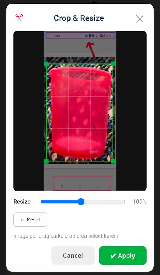 Photo Ko PDF Me Kaise Convert Kare? 5 Crop unwanted areas from a mobile screenshot