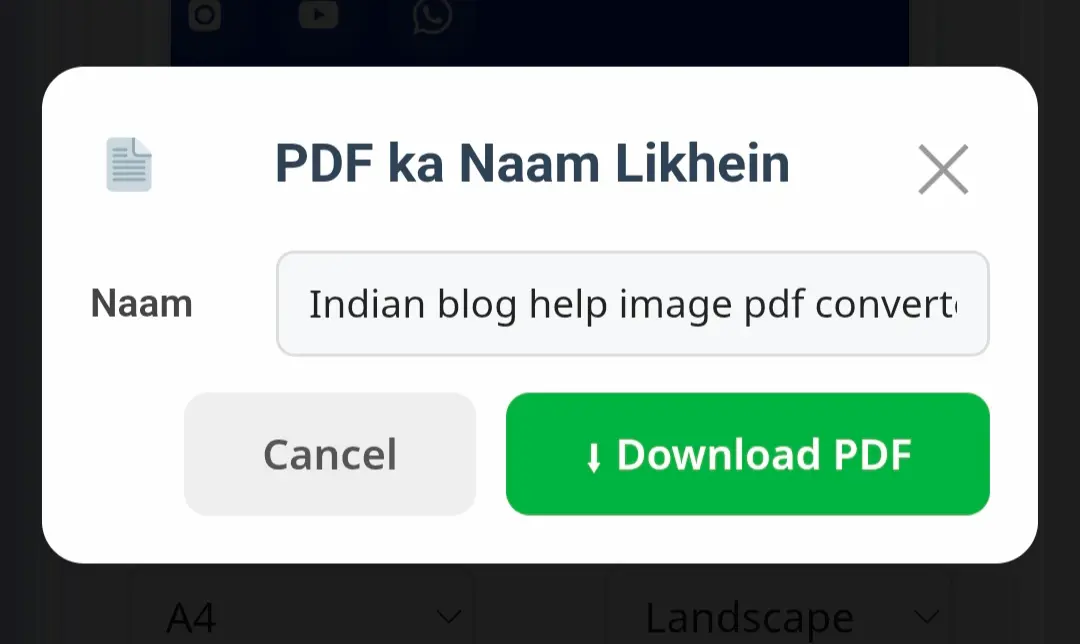 Enter PDF file name and download