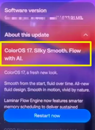 ColorOS 17. Silky Smooth. Flow with Al.