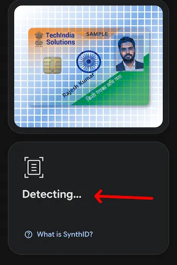 SynthID me image scaning