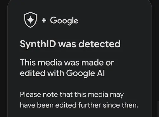 SynthID was detected