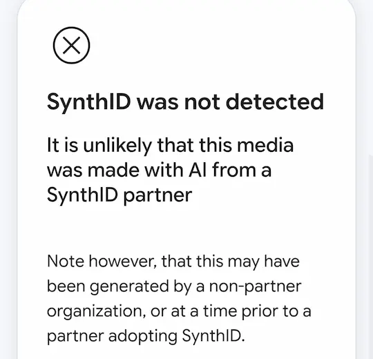 SynthID was not detected