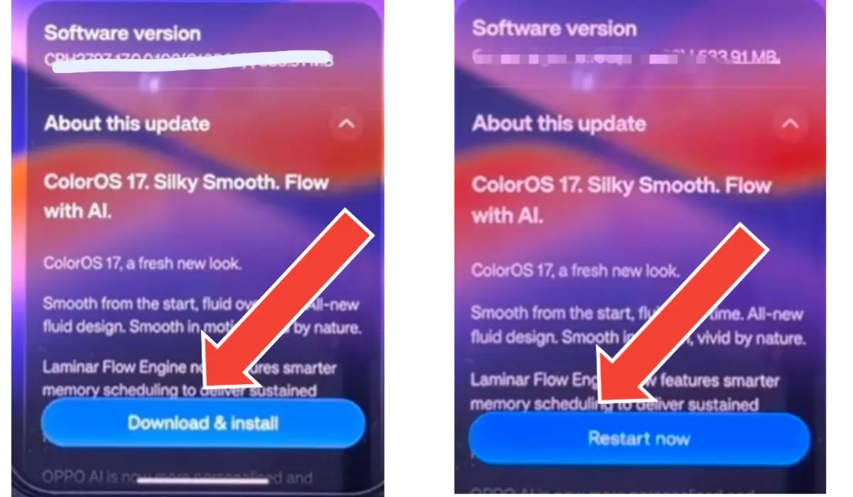 download, Install and update colourOS 17 beta version